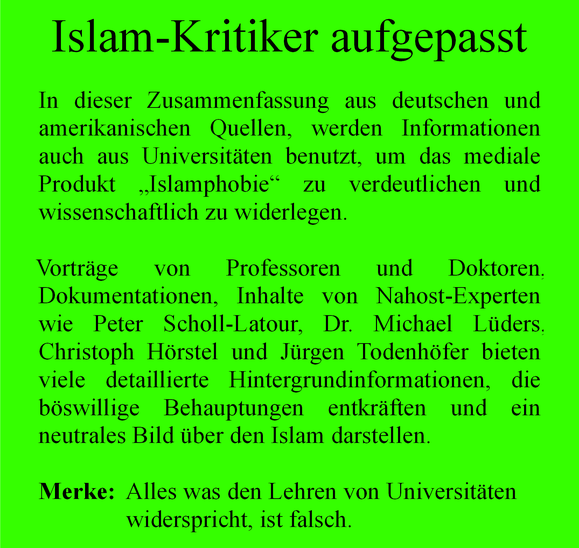 Islam & Geopolitik - Sachliche Aufklärung und Hintergrundinformationen